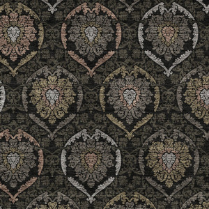 5' X 8' Black Gray And Brown Medallion Washable Indoor Outdoor Area Rug