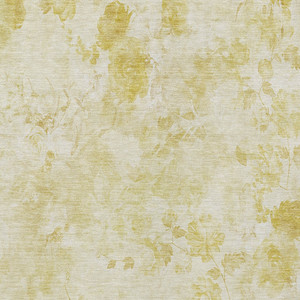 5' X 8' Gold Wheat And Ivory Floral Washable Indoor Outdoor Area Rug