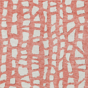 5' X 8' Salmon And Ivory Abstract Washable Indoor Outdoor Area Rug - 606114970989