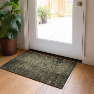 2' X 3' Gray Abstract Washable Non Skid Indoor Outdoor Area Rug - 608219089887