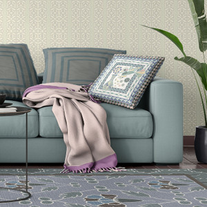 20" x 20" Blue and White Bird Blown Seam Floral Indoor Outdoor Throw Pillow - 606114754824