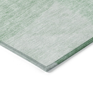 3' X 5' Green And Mint Green Geometric Washable Indoor Outdoor Area Rug