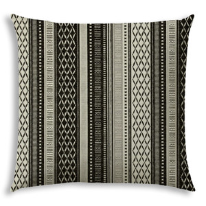 20" X 20" Black And White Zippered Eclectic Throw Indoor Outdoor Pillow - 606114093855 20" X 20" Black And White Zippered Eclectic Throw Indoor Outdoor Pillow - 606114093855