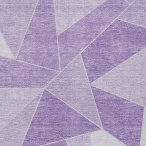 5' X 8' Lilac And Purple Geometric Washable Indoor Outdoor Area Rug