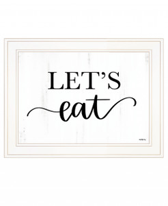 Lets Eat 2 White Framed Print Wall Art - 606114050803