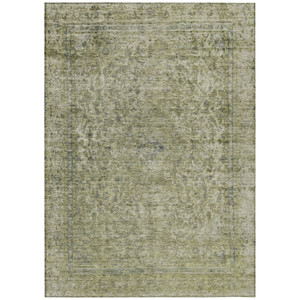 3' X 5' Sage And Beige Abstract Washable Indoor Outdoor Area Rug - 880016761788