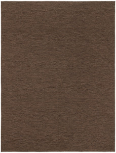 8' X 10' Dark Brown And Brown Geometric Indoor Outdoor Area Rug