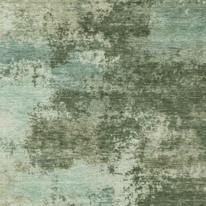 3' X 5' Artichoke Green And Pale Aqua Abstract Washable Indoor Outdoor Area Rug