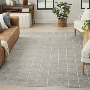 8' x 10' Gray Geometric Area Rug - 606114851790