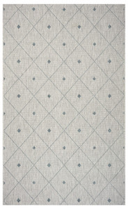 8' X 10' Blue And Gray Indoor Outdoor Area Rug - Blue, Gray