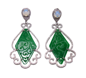 Jade Drop Dangle Earrings
