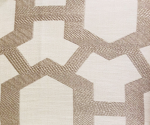 Plutus Linked Charisma Luxury Throw Pillow in Beige and Brown Tones