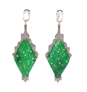 Jade Drop Dangle Earrings