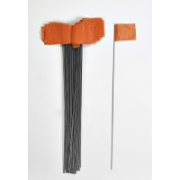 Wire Marking Flags, 2.5"x 3.5"x 21", Ora