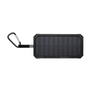 10,000 mAh Solar Charging Power Bank - Black