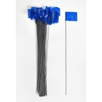 Wire Marking Flags, 2.5"x 3.5"x 21", Blu