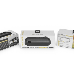 Sonorous Grip Curved Bluetooth Wireless Speaker with Hand Strap - Black