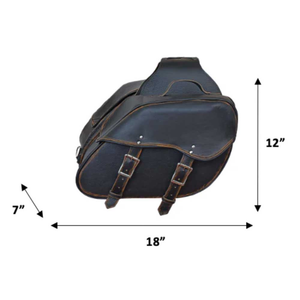 9350.ZP - Leather Saddle Bag