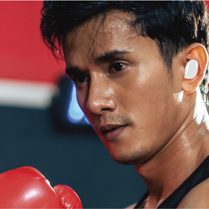 Exec Sport TWS Earbuds With Battery Indicator- White