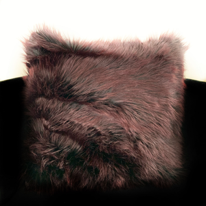 Plutus Purple Fancy Plush Animal Faux Fur Luxury Throw Pillow