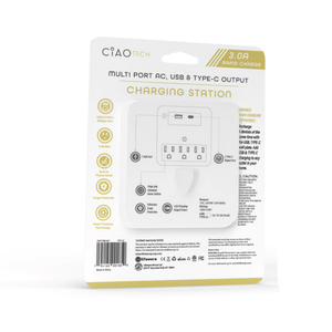 3OUTLETS + 1 USB + 1 TYPE C