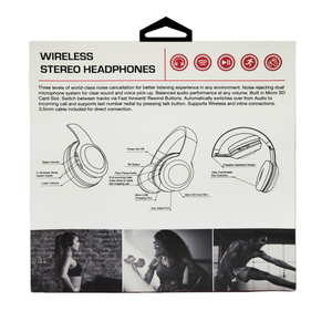 Bluetooth Compact Foldable On Ear Headphones   - Navy Blue