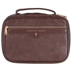 Bible Case Saved By Grace Brown XLarge