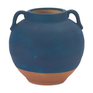 Ceramic Urn Vase with Terra Cotta Accent