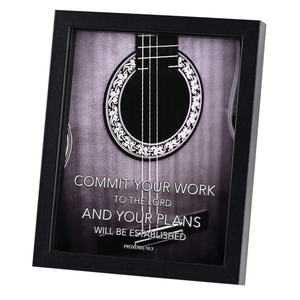 Framed Art Guitar Commit Your Work