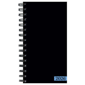 2026 Black Small Weekly Monthly Planner