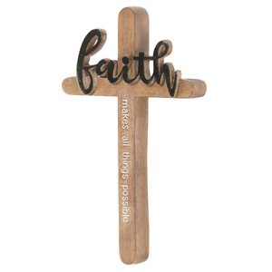 Wall Cross Faith Resin 