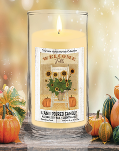 Courtside Market Fall Sunflower Chair Status Candle Glass