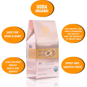 Mummy Magic Weight Loss Peach Tea- USDA Organic- 20 Sachets