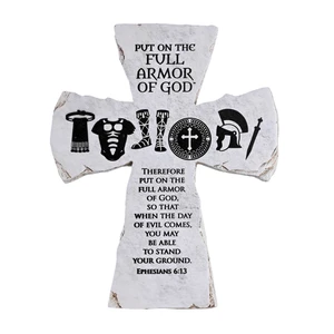 Tabletop Cross Full Armor Of God 7H