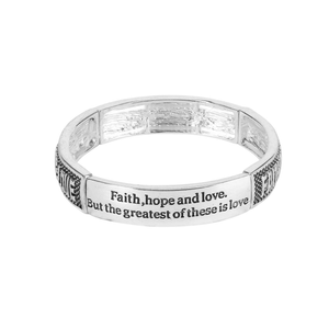 Bracelet 1 Cor 13:13 Tile Stretch