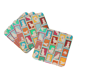 Lots of Cream Golden Retriever Foam Coasters