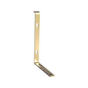 7" Set Of Two Gold Metal Wall Mounted Shelf Brackets