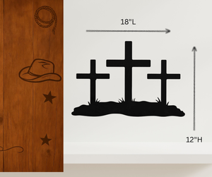 Metal Wall Hanging Metal Calvary Crosses