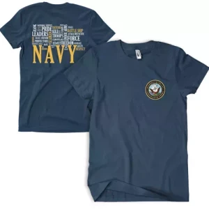 Navy Words Men's T-Shirt Navy 2-Sided