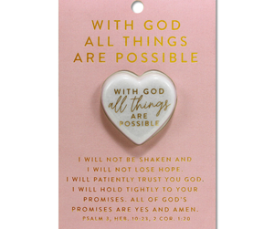 Heart Stone Card With God All Things