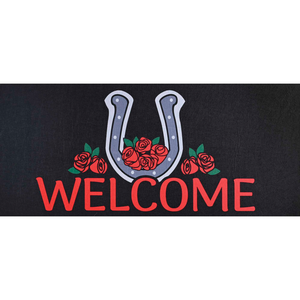 Doormat Insert Welcome Horseshoe