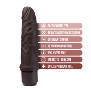 Dr. Skin Silicone Dr. Robert Vibrating Dildo Brown