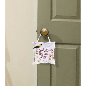 Hanging Door Pillow God Will Matt. 6:26