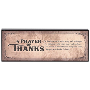Tabletop Plaque Prayer Of Thanks MDF