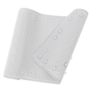 Orange Vinyl Non-Slip Bathtub Shower Mat With Suction Cups