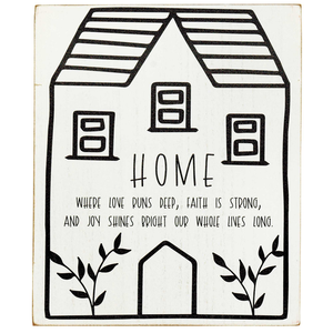 Tabletop Plaque Home Where Love