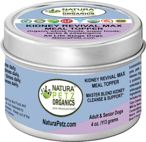 Kidney Revival Max Meal Topper* Master Blend Kidney Cleanse & Support* Adult And Senior Dogs & Cats*