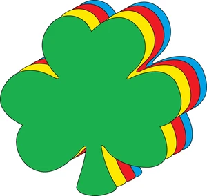 Shamrock Assorted Color Creative Cut-Outs