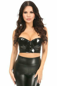 Lavish Patent PVC Underwire Short Bustier