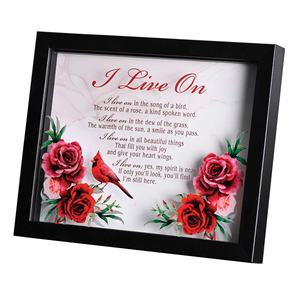 Framed Art Cardinal I Live On 10x8